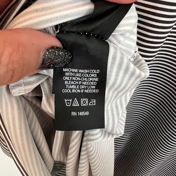 Kenneth Cole Mens Golf Polo White/Black Striped Short Sleeve Shirt Size XXL - Picture 6 of 6